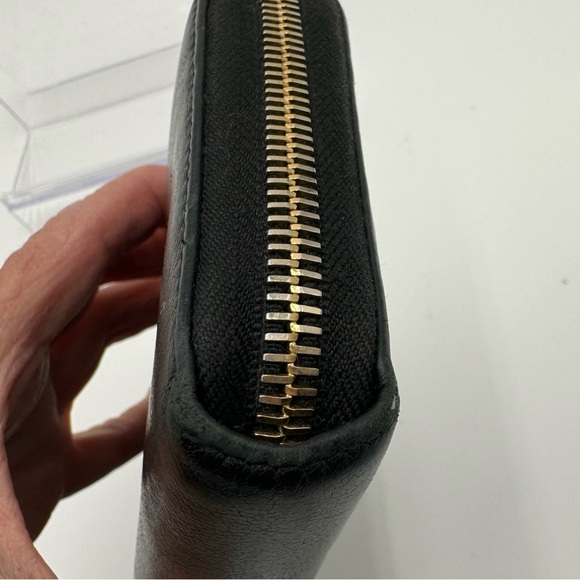 YSL-Authentic-Black Lambskin Long Wallet Zippy - Vintage - Picture 3 of 14